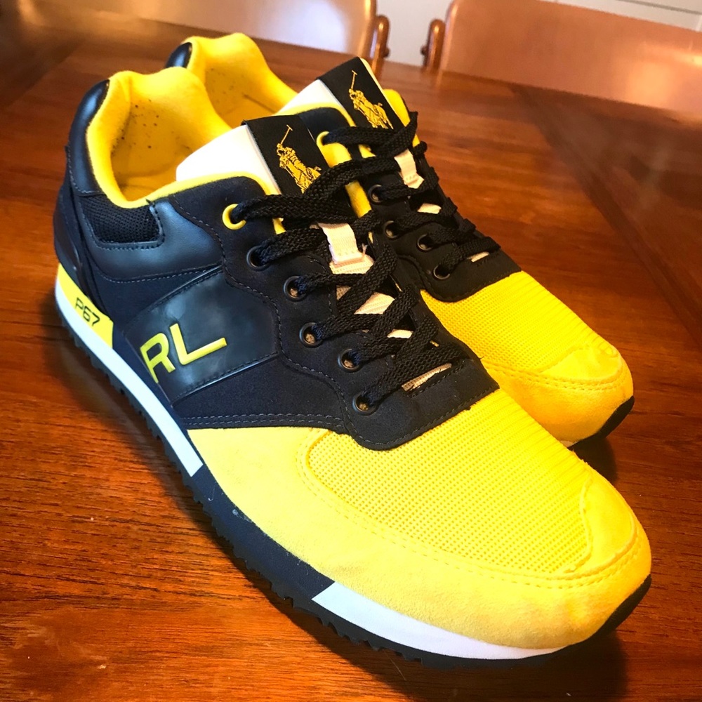 Ralph Lauren Summer Sport Sneakers YellowNavyBlue